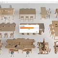 Various Modern Wooden Desk Designs With Matching Chairs And Storage Solutions For Home Office