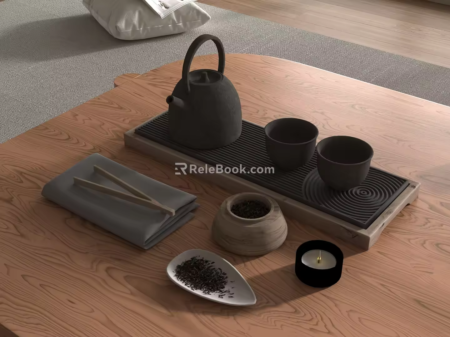 Tea Set Teapot Teacup Tea Tray Tea Set Tea 3d model