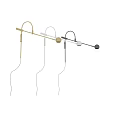 Modern Minimalist Wall Lamps With Curved Metal Rods And Spherical Heads In Gold Silver Black