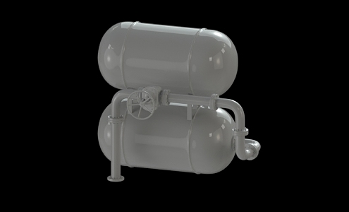 Modern Piping 3d model