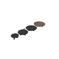 Contemporary Round Wooden Coffee Tables With Cylindrical Legs And Smooth Surface