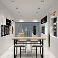 Smart Lock Professional Steward Showroom With Glass Doors Display Cabinets And Counter Interior