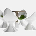 Comfortable Casual Sofa Set With White Black Green Cushions And Modern Accent Table