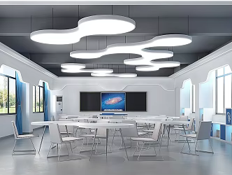 Modern Classroom Maker Classroom 3d model