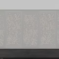 Grey Decorative Panels Featuring White Dotted Laser Cut Patterns And Light Effects 3d model