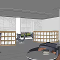 Modern Library Community Library Reading Room Convenience Service Center Office Area Rest Area 3d model