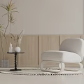Modern Single Sofa Leisure Chair 3d model