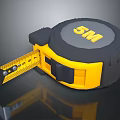 High Quality 5M Tape Measure With Yellow Black Design And Rubber Grip
