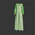 White Long Sleeve Maxi Dress With Simple Design And Elegant Silhouette