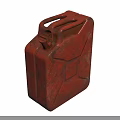 Rusty Red 20L Metal Jerry Can With Vintage Design And Handle