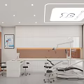 Sanhe Dental Clinic Reception Area With Modern Bright Interior And Yellow Chairs