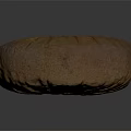 Ancient Stone Artifact With Circular Shape And Central Hole And Radiating Grooves On Dark Background