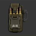 Olive Green Tactical Magazine Pouch With A115 Label And Ammunition Storage