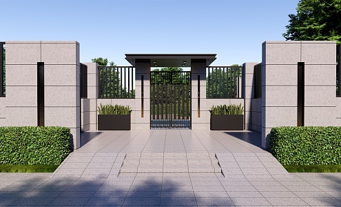 Community Door Gate 3d model