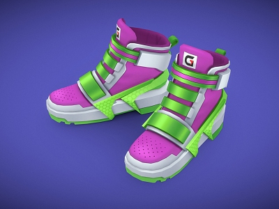 Cartoon Shoes 3D Shoes sneaker High Top Shoes Travel Shoes AJ Sneakers model