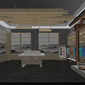 Traditional Chinese Store Interior With Shelves Traditional Clothes Counter And Decorative Painting