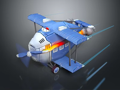 Modern Cartoon Aircraft Cartoon Aircraft Animation Aircraft Animation Aircraft 3d model
