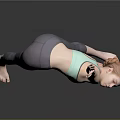 Woman Practicing Yoga in Green Tank Top Gray Leggings with Extended Arm and Bending Body