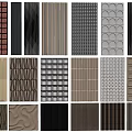 Diverse Decorative Wall Panels With Various Textured Patterns And Colors 3d model