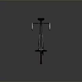Sleek Modern Fixed Gear Bike With Aluminum Frame Black Seat And Orange Wheel Rims