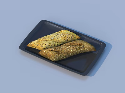 flatbread biscuit food 3d model flatbread biscuit food 3d model