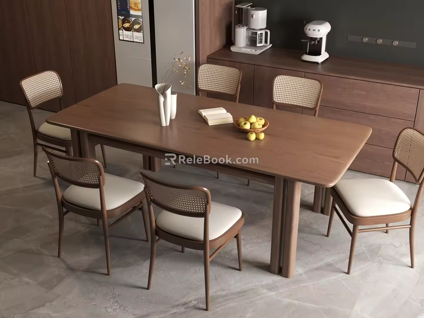 Modern Dining Table Ancient Dining Table Silent Dining Table Chair 3d model