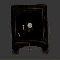 Vintage Commercial Safe With Wheels For Secure Business Storage Equipment