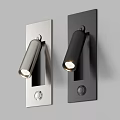 Modern Silver and Black Metal Wall Lamps with Sleek Design for Interior Lighting
