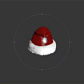 Red Festive Christmas Hat With White Furry Trim And Pom Pom Design
