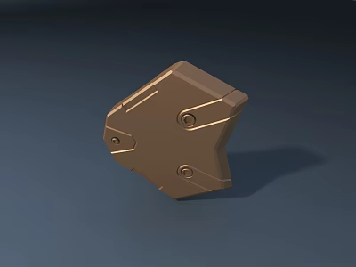 Durable Road Infrastructure Metal Component Featuring Structural Design And Screw Holes 3d model