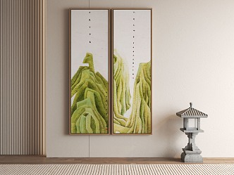 New Chinese Landscape Painting Landscape Decorative Painting Hanging Painting 3d model