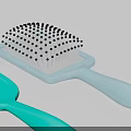 Stylish Hair Brush With Light Blue Handle And Black Bristles For Daily Grooming