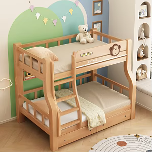 Modern Mother Bed Children's Bed 3d model