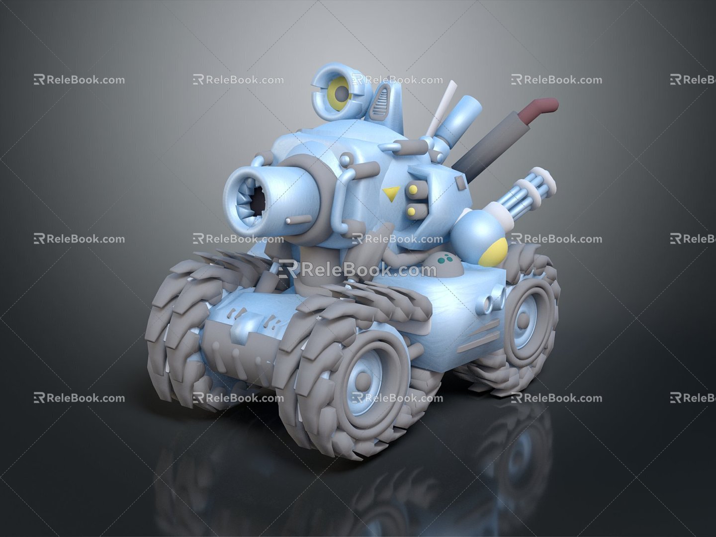 Modern Toy Car All-terrain Vehicle Four-wheeler Beach Car 3d model