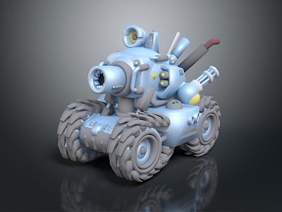 Modern Toy Car All-terrain Vehicle Four-wheeler Beach Car 3d model