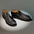 Polished Black Leather Formal Dress Shoes With Smooth Surface And Light Lining