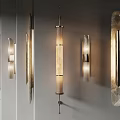 Modern Wall Sconces With Various Design Styles And Warm Lighting For Home Interior 3d model