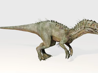 Realistic Prehistoric Dinosaur Figure With Spiked Back Long Tail And Sharp Teeth 3d model