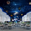 Space Classroom Modern Classroom 3d model