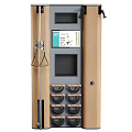 Wall Mounted Sports Training Equipment With Multiple Grips Storage And Display Screen For Plates