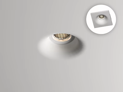 Modern Recessed Downlights and Spotlights With LED Bright Illumination and Sleek Design 3d model