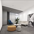 Modern reception area 3d model