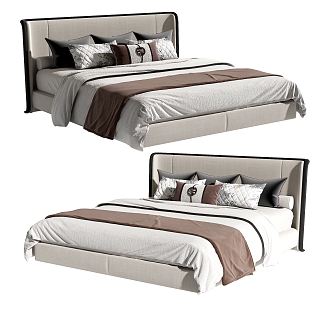 Double bed 3d model