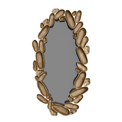 Nordic Simple Light Luxury Decorative Mirror 3d model
