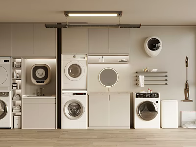 Modern Bathroom Cabinet Rack Design With Storage Shelves And Organized Space 3d model
