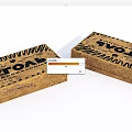 Brown Patterned Soap Boxes With SOAP Text And Decorative Design For Daily Use 3d model