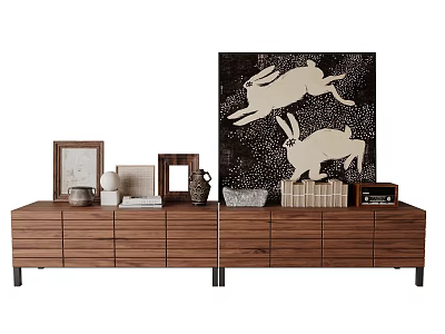 Antique TV cabinet 3d model