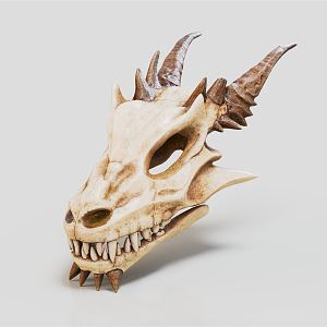 Modern Skull Keel Dragon Head Bone 3d model