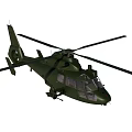 Military Green Helicopter Design Featuring Rotors Fuselage Windows And Weapon System
