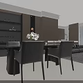 Modern Luxury Open Living And Dining Room With Comfortable Leather Sofa And Panoramic City View